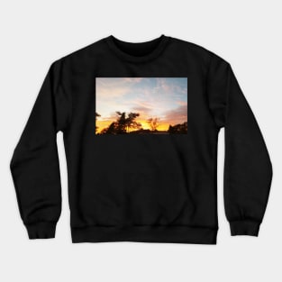 sunset over the trees Crewneck Sweatshirt